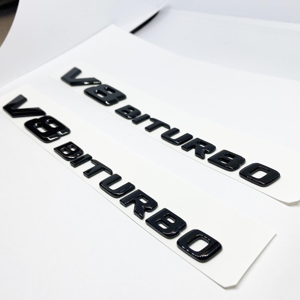 V Biturbo Blackout Fender Emblem Badge Side Badge