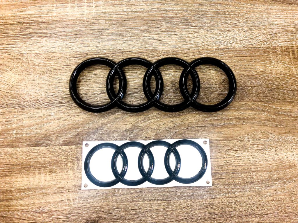 Audi Blackout Rings Emblem Badge A3 S3 RS3 OEM size