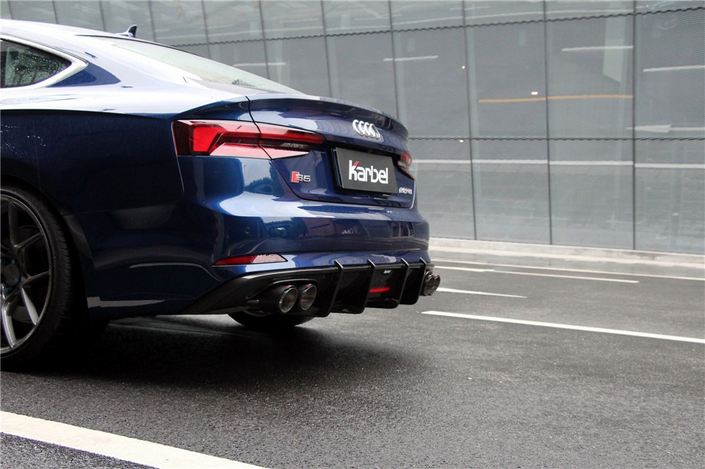 Audi B9 S5 Carbon Fiber Rear Diffuser With Dry Carbon Lightweight