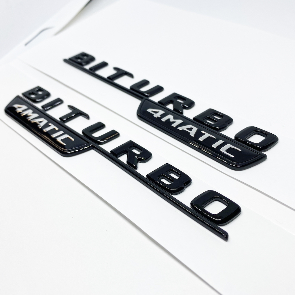 Details about   C43 AMG BITURBO 4 MATIC Trunk Emblem Badge Sticker for Mercedes Benz Matte black