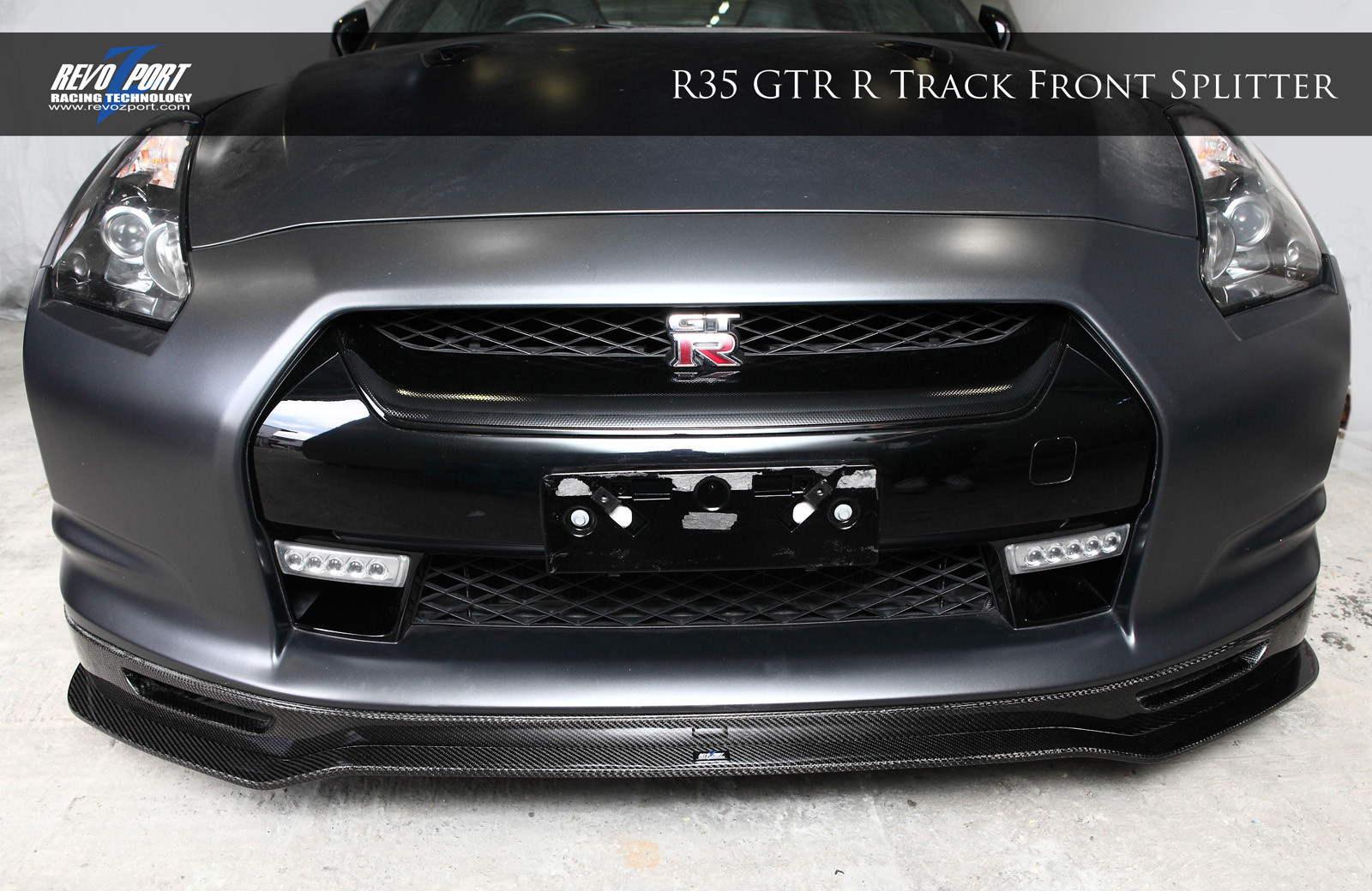 GT-R R35 2007-2010 BottomLine フロントグリルカウル ALL FRP 黒ゲル